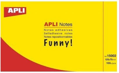 Sticky Notes Funny Yellow Neon 15002 Apli 8410782150022