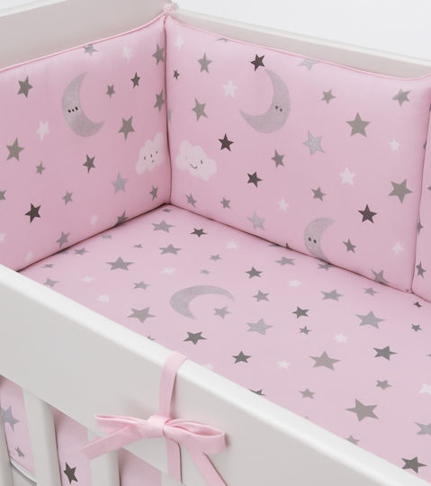 Beboulino Moon Stars Paturi Clasică Intern Roz 60x120cm