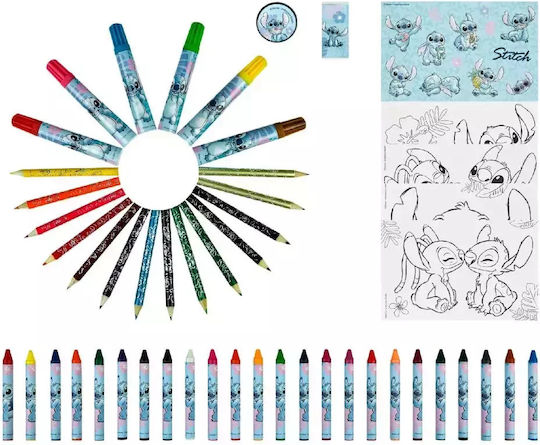 Gim Lilo And Stitch Painting Set in Case 38x21.5cm 51pcs