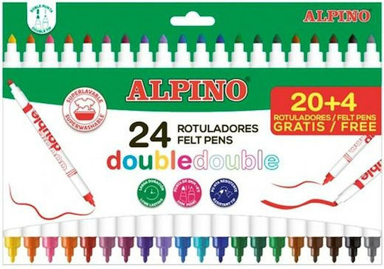 Alpino Drawing Markers Thick Double Tip Set 24pcs
