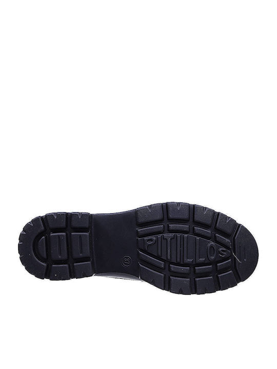 Leather Women's Loafers in Black Color