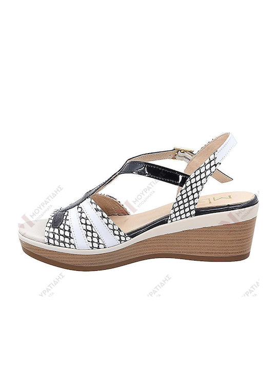 Women's Leather Platform Shoes Black