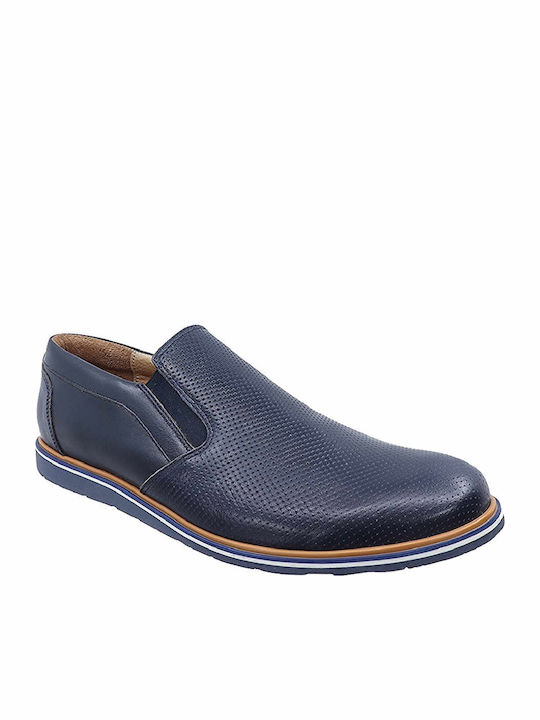 Leder Herren Freizeitschuhe Anatomisch Blau