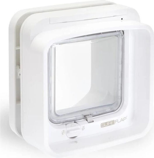 Sureflap Tür für Hunde aus Plastik in Weiß Farbe 25 x 25 x 25cm