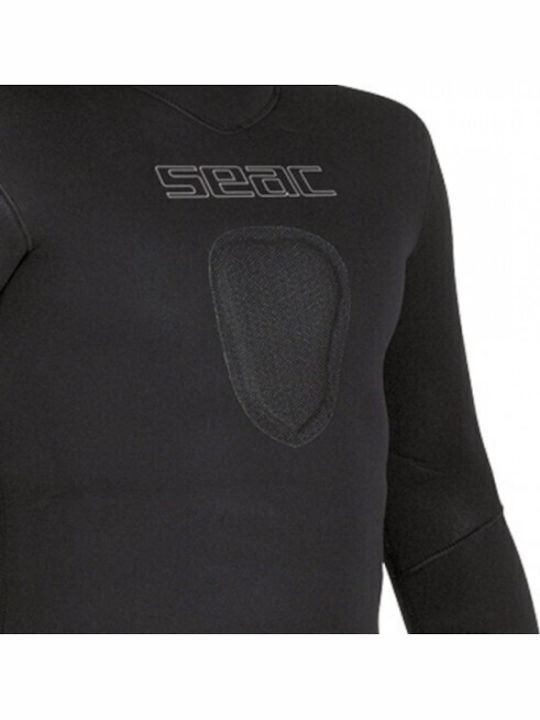 Seac Race Flex Comfort Wetsuit Jacket with Chest Pad for Speargun Black 7mm
