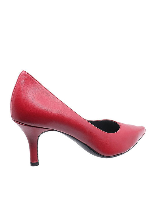Leder Pumps Rot