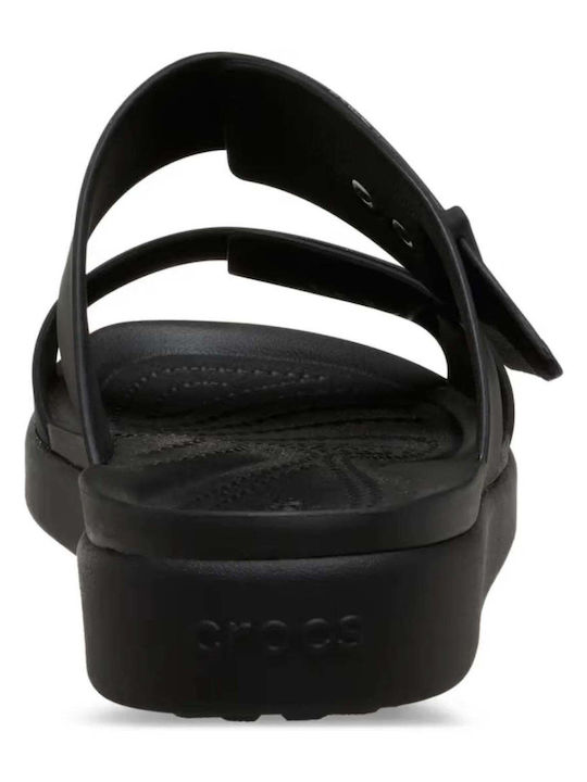 Brooklyn Buckle Low Σαγιονάρες σε στυλ Πέδιλα με Πλατφόρμα σε Μαύρο Χρώμα
