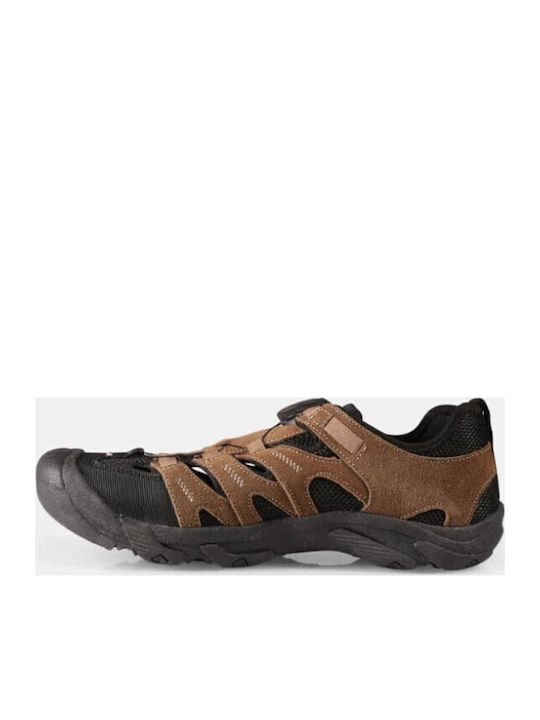 Leder Herrensandalen in Braun Farbe