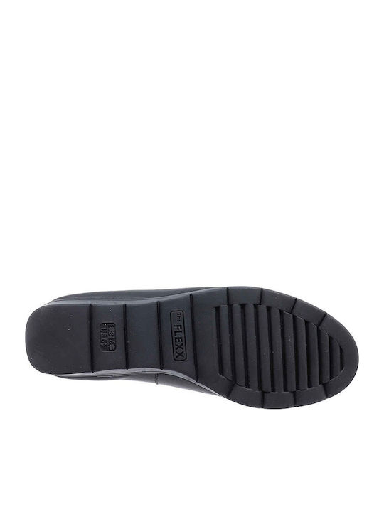 Anatomische Damen Slip-Ons Leder Schwarz