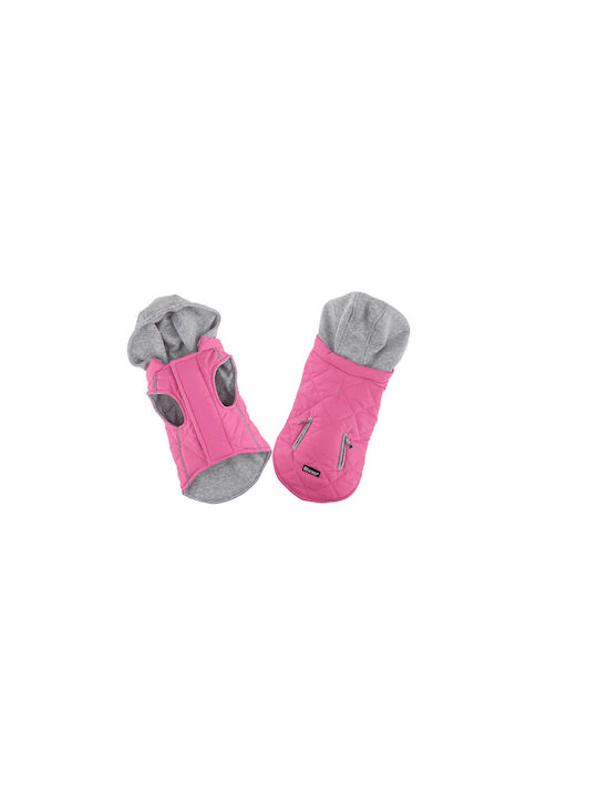 Pet Interest Sportive Μπουφανάκι με Αποσπώμενη Κουκούλα Medium Ροζ 28cm