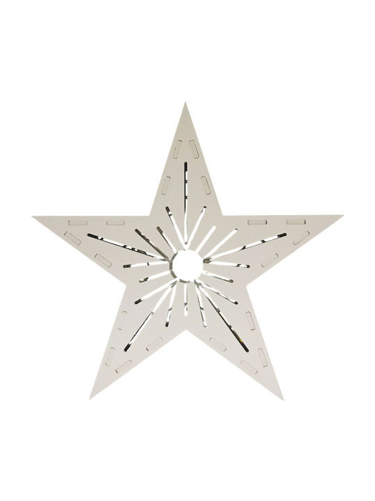 Led7 Wood Illuminated Christmas Decorative Pendant Star 32x5x33cm