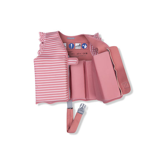 Swim Essentials Σωσίβιο Γιλέκο Κολύμβησης Ιμάντα Ασφαλείας Παιδιά 3-6 Ετών "daisy Flower"