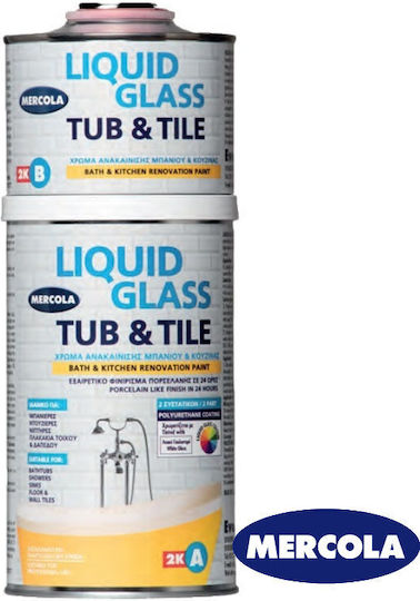 Mercola Liquid Glass Tub & Tile Ρητίνη Δύο Συστατικών 1kg