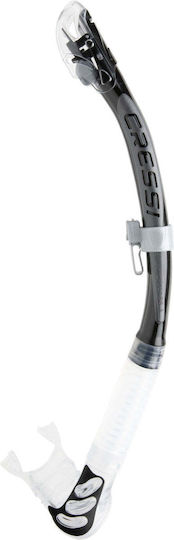 CressiSub Alpha Dry Αναπνευστήρας Black/Silver με Στόμιο Σιλικόνης