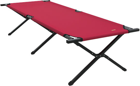 Foldable Guest Bed Without Aluminum Mattress Single Red 210x80x46cm
