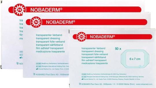 Transparent Waterproof Plasters Nobaderm 6 x 7cm 1 Piece