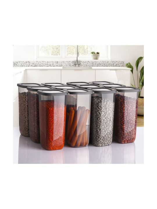 Viosarp Vase General Use with Lid Plastic Transparent 1800ml