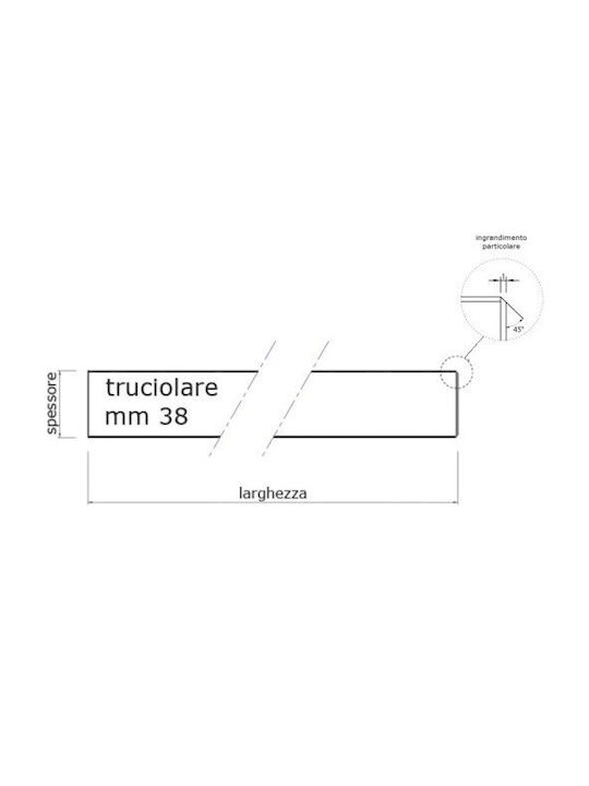 C.h.t. Kitchen Counter from Chipboard 210x60x3.8cm 800 C.h.t. Kitchen Counter from Chipboard 210x60x3.8cm 800