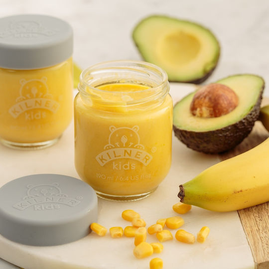 KIlner Σετ 6τμχ Βάζα Γενικής Χρήσης με Καπάκι Γυάλινο Διάφανο 190ml 6τμχ