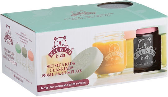 KIlner Βάζο Γενικής Χρήσης με Καπάκι Γυάλινο 190ml 6τμχ