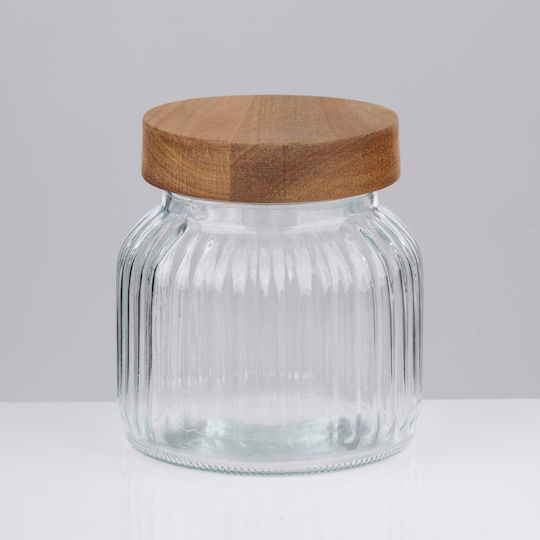 Alpina Appliances General Use Glass Transparent Vase with Lid 700ml 1 Piece