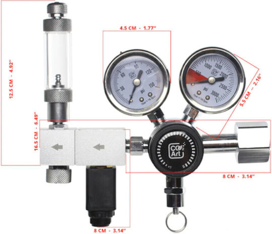 Co2art Pro Elite Series Aquarium Dual Stage Co2 Regler