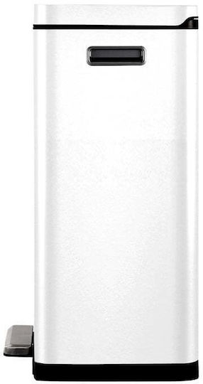 Eko Coș De Gunoi X-Cube VB 936840 De Reciclare Din Oțel Inoxidabil Cu Pedală Alb 40lt