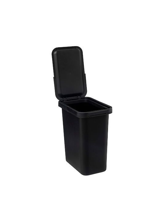 5Five Waste Bin Waste Plastic Black 12lt 1pcs