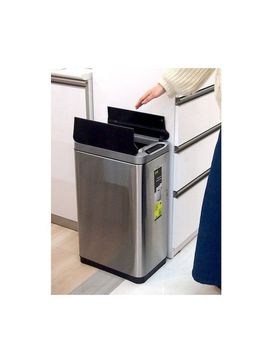 Eko Phantom Coș de Gunoi din Oțel Inoxidabil cu Senzor Gri 40lt 1buc