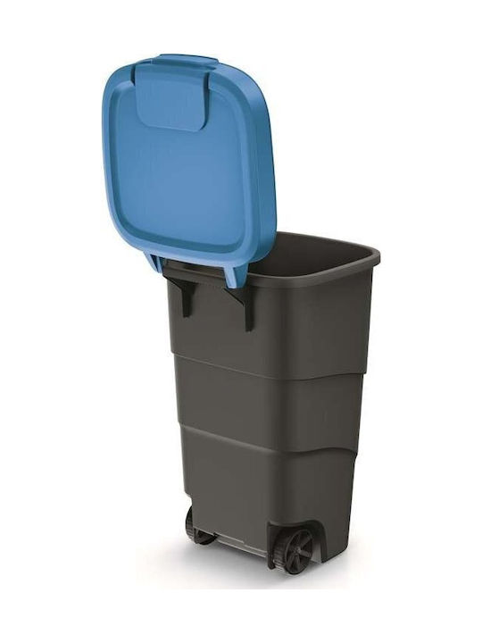 Prosperplast Waste Bin Waste Plastic Blue 90lt 1pcs