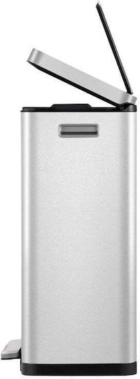 Eko Waste Bin X-Cube VB 936845 for Waste from Inox Steel with Pedal Silver Matte 45lt