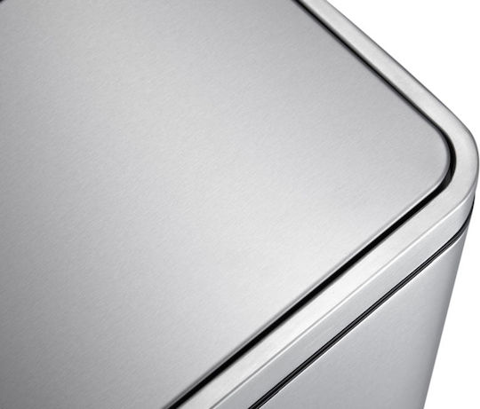Eko Waste Bin X-Cube VB 936845 for Waste from Inox Steel with Pedal Silver Matte 45lt