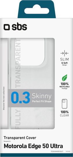 SBS 0.3 Skinny Задна корица Силикон Прозрачен (Motorola Edge 50 Ultra)