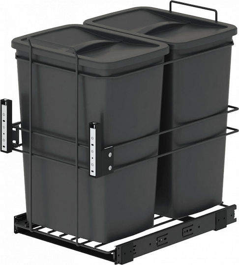 Starax Grey Waste Bin 36x55x52.5cm