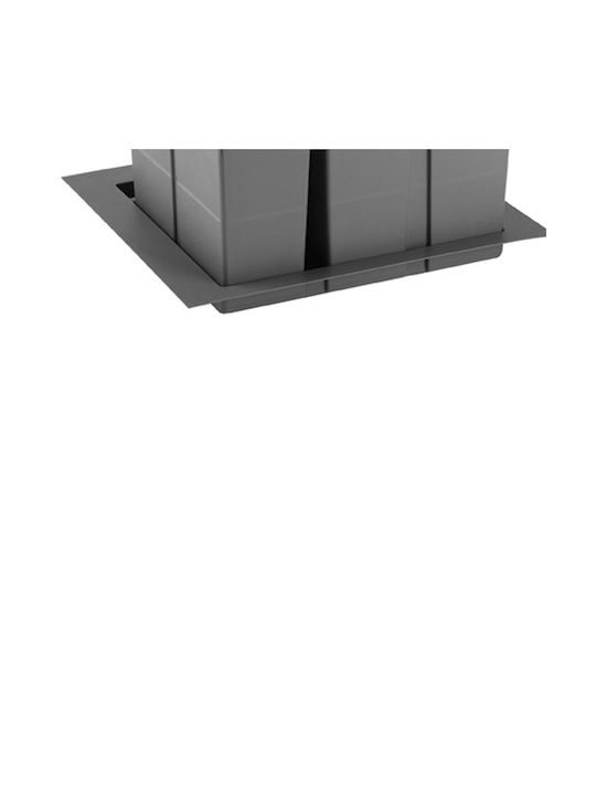 Gollinucci Waste Bin Waste Plastic Gray 1pcs