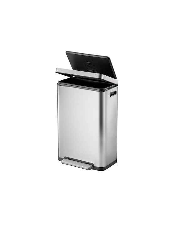Eko X-cube Kitchen Кошче Отпадъци от Неръждаема стомана с Педал Сив 30лт 1бр