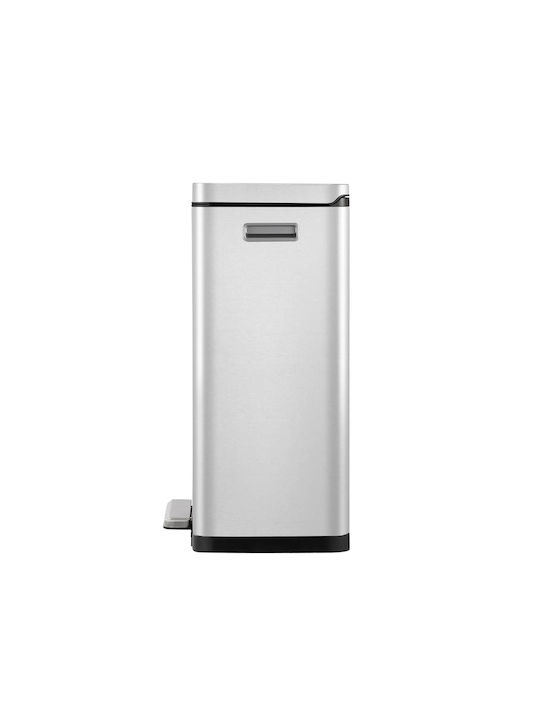 Eko X-cube Kitchen Кошче Отпадъци от Неръждаема стомана с Педал Сив 30лт 1бр