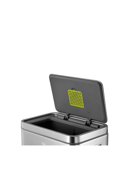 Eko X-cube Kitchen Кошче Отпадъци от Неръждаема стомана с Педал Сив 30лт 1бр
