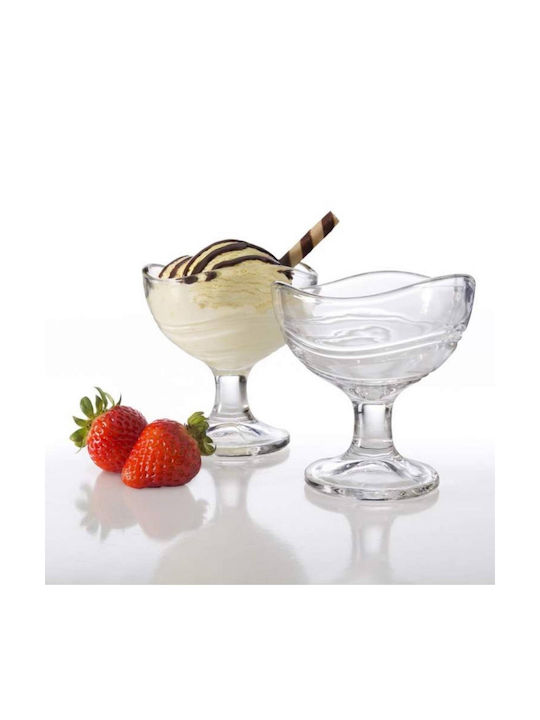 Bormioli Rocco Acapulco Ice Cream Serving Bowl Round Glass Transparent with Diameter 9.5cm