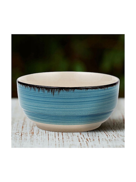 Nava Lines Cereal Serving Bowl Round Ceramic with Diameter 14cm