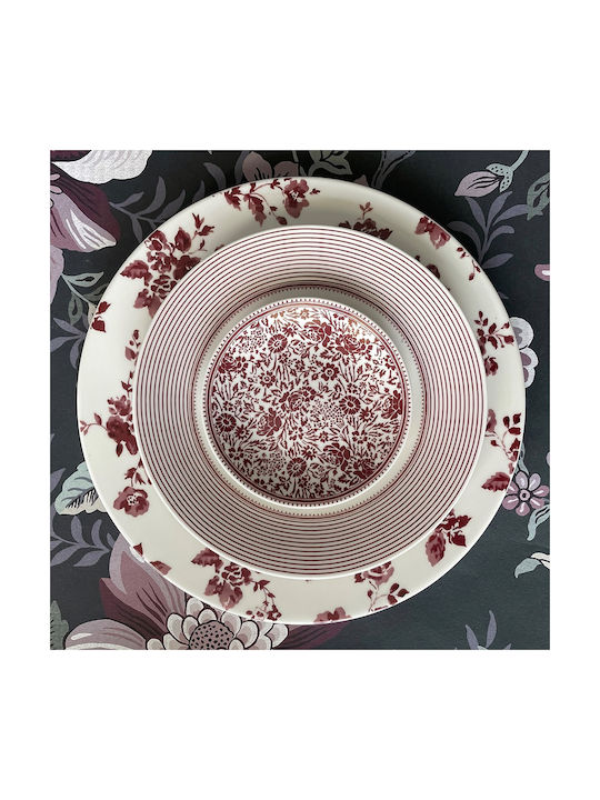 Laura Ashley Serving Bowl Round made of Porcelain Brown with Diameter 16cm 4pcs