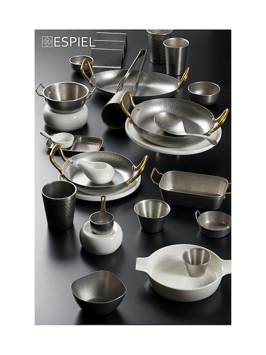 Espiel Snow Serving Bowl Metal Gray 16x10cm