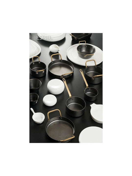 Espiel Snow Dip Serving Bowl Round Metal Black with Diameter 8.5cm