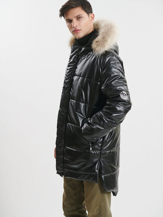 Winter Jacke Puffer Wasserdicht und Winddicht Schwarz