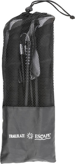 Escape Pair of Telescopic Aluminum Trekking Poles with 4 Sections Trailblaze Black 291gr