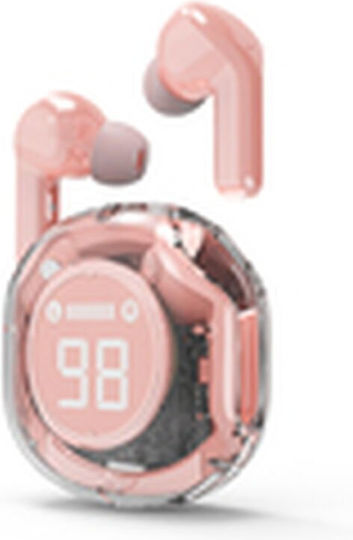 Gembird TWST-01 In ear Bluetooth хендсфри Слушалки с Кутийка за Зареждане Розов