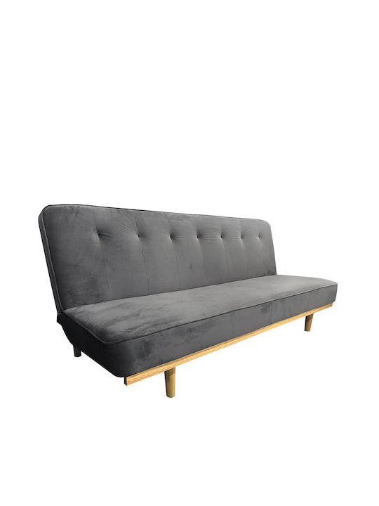 Celeste Τριθέσιος Καναπές Κρεβάτι Γκρι 193x85x88εκ.