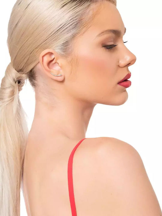 Oxzen Earrings Ear Climbers made of Silver