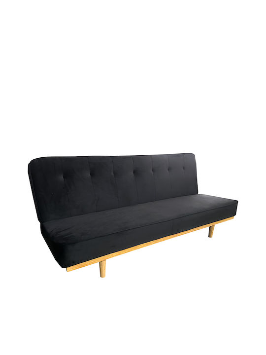Celeste Three-Seater Couch Bed Black 193x85x88 cm 14290069