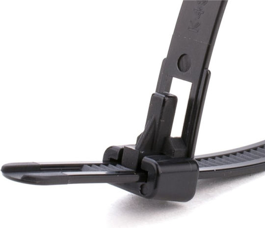 Bormann Δεματικά Καλωδίων Πλαστικά 150mmx3.5mm σε Μαύρο χρώμα (50τμχ)